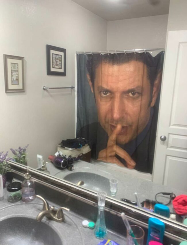 Decided to surprise my girlfriend with a new shower curtain while she’s gone for the day. Hope I’m still home and not at work when she discovers it