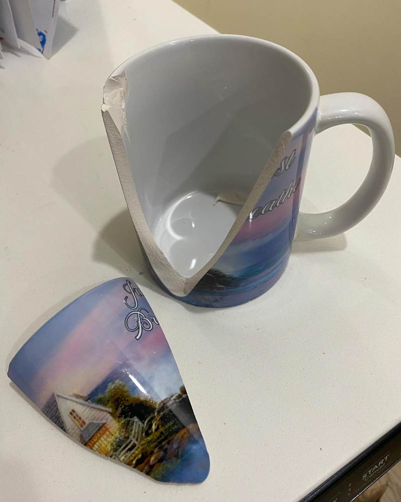 My friend ordered this Just Breathe mug to get though 2020 and well..