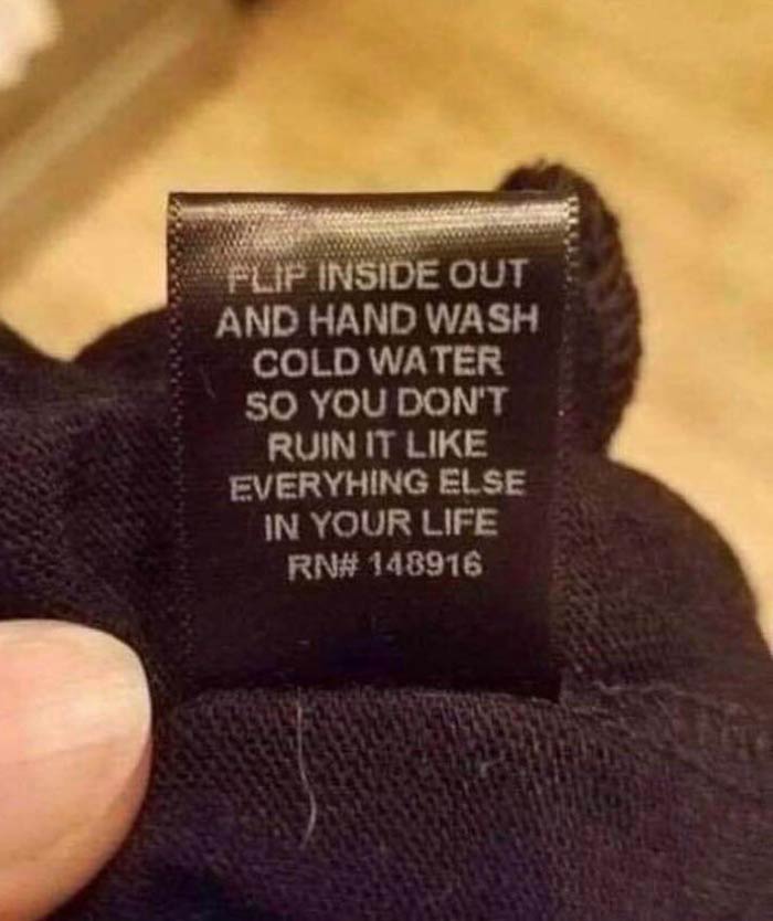 These washing instructions