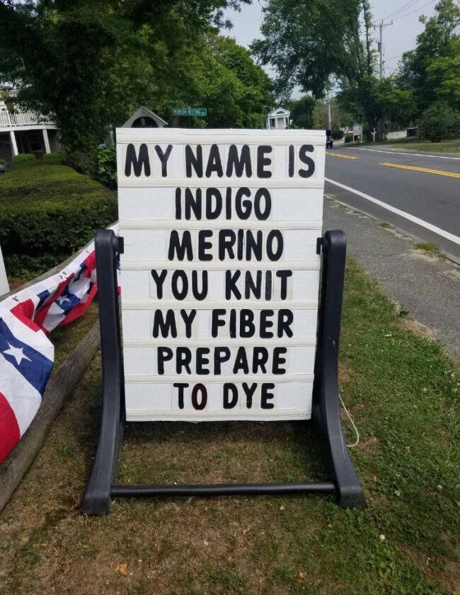 Saw this in front of a yarn shop