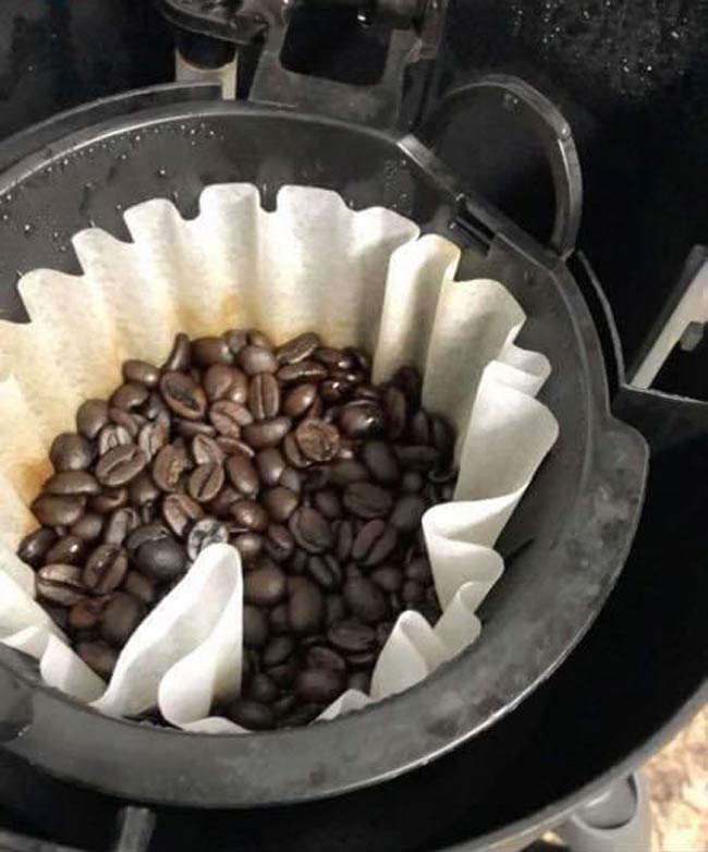 Told my friend to throw on a pot of coffee.. Didn't taste right