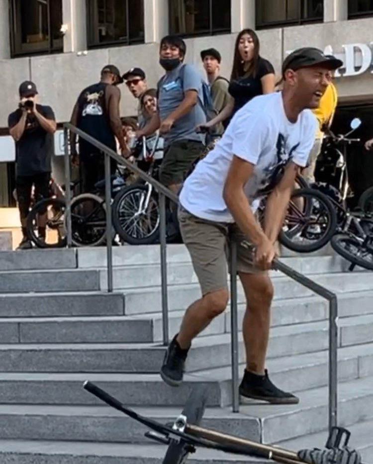 My friend eating it at the BMX jam in LA yesterday