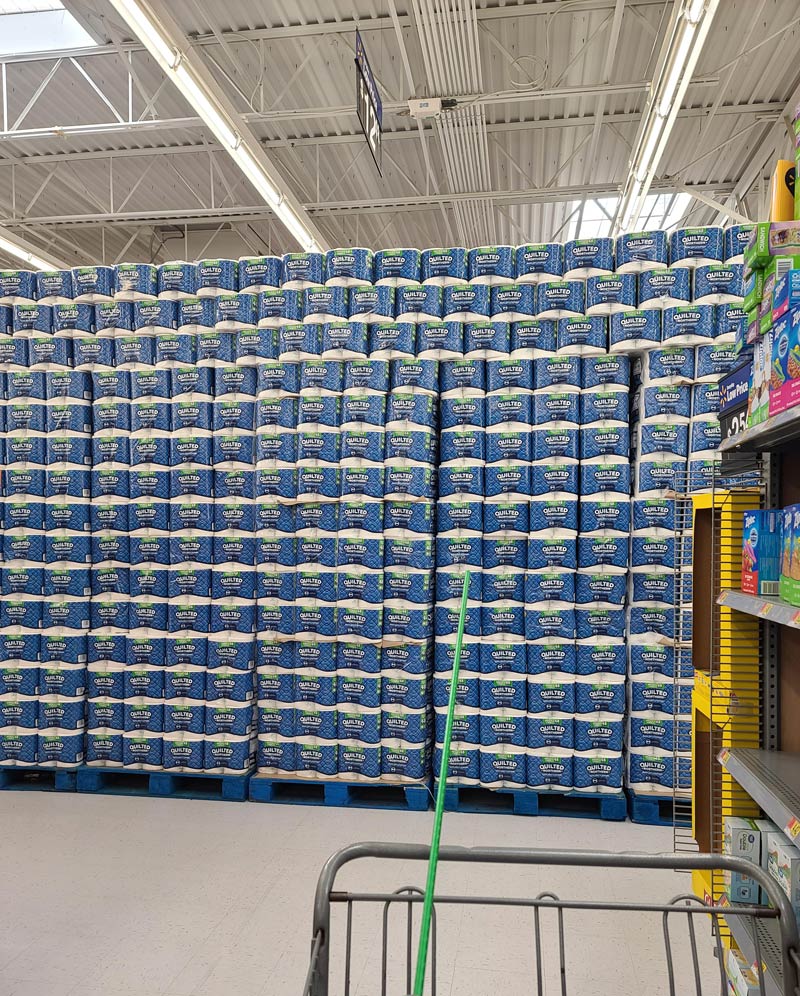 I know the shortage is over... But damn Walmart, take it easy