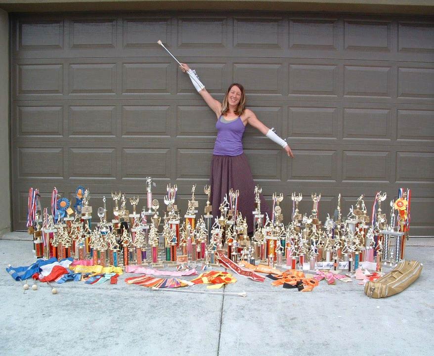 When you're nearly 40 and it's time to say goodbye to your childhood awards, you take one last pic