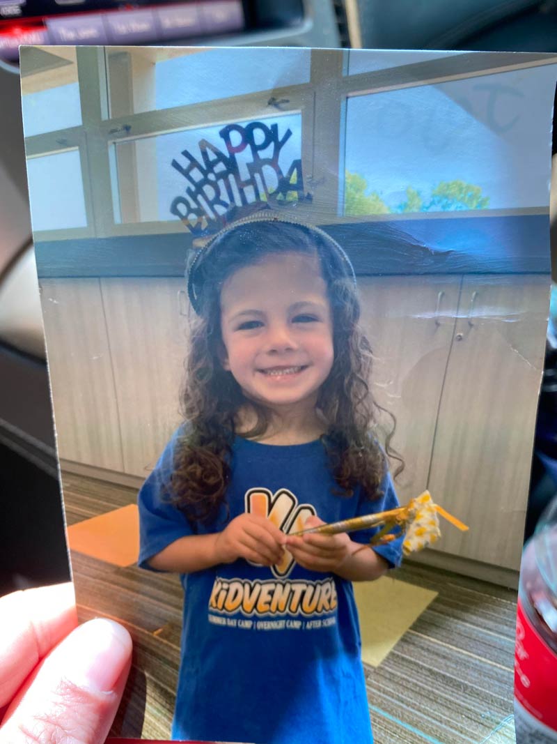 Last year my 3 yo daughter convinced her camp counselors that it was her birthday. She got cake, they sang to her and treated her like a princess all day. Her birthday was 4 months away. We only found out about it when we found this photo in her backpack weeks later