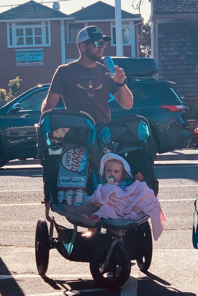Solid use of the double stroller