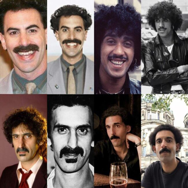 A friend told me I look like the illegitimate lovechild of Borat, Phil Lynott, and Frank Zappa. They sent me this