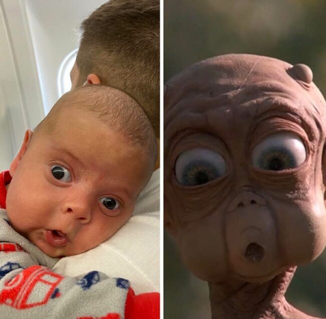 Finally realized where I recognized my son's surprised face from!