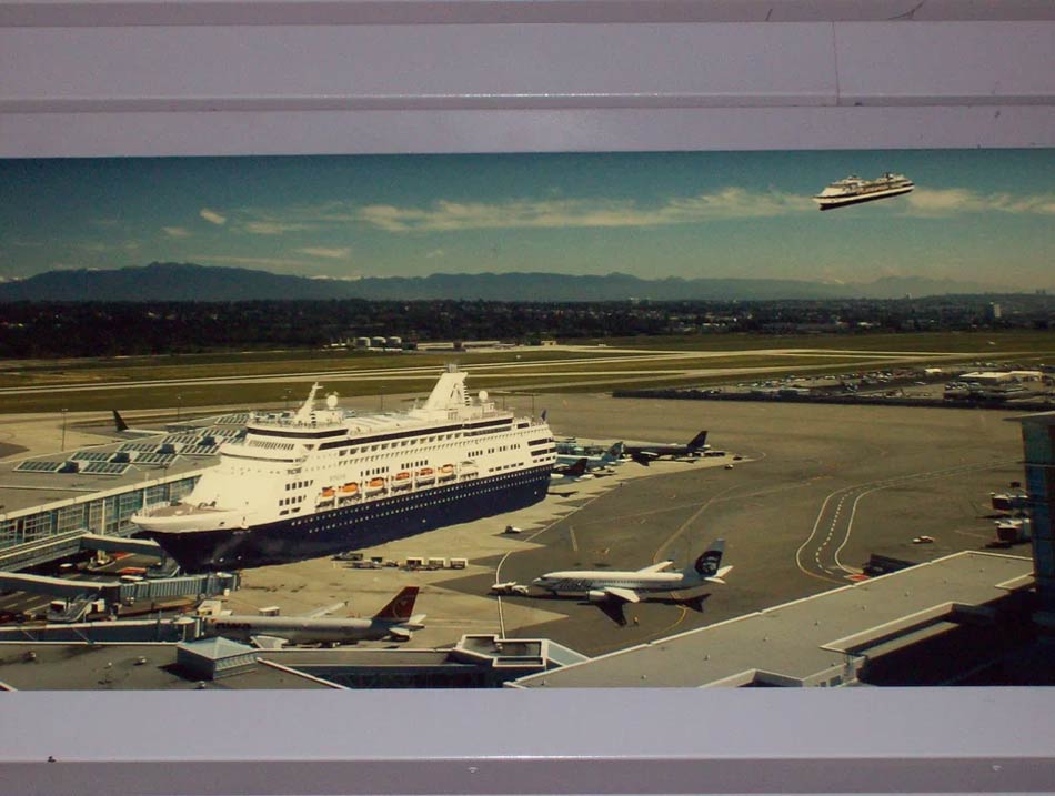This photo hanging on the wall at an airport. Had to do a double-take