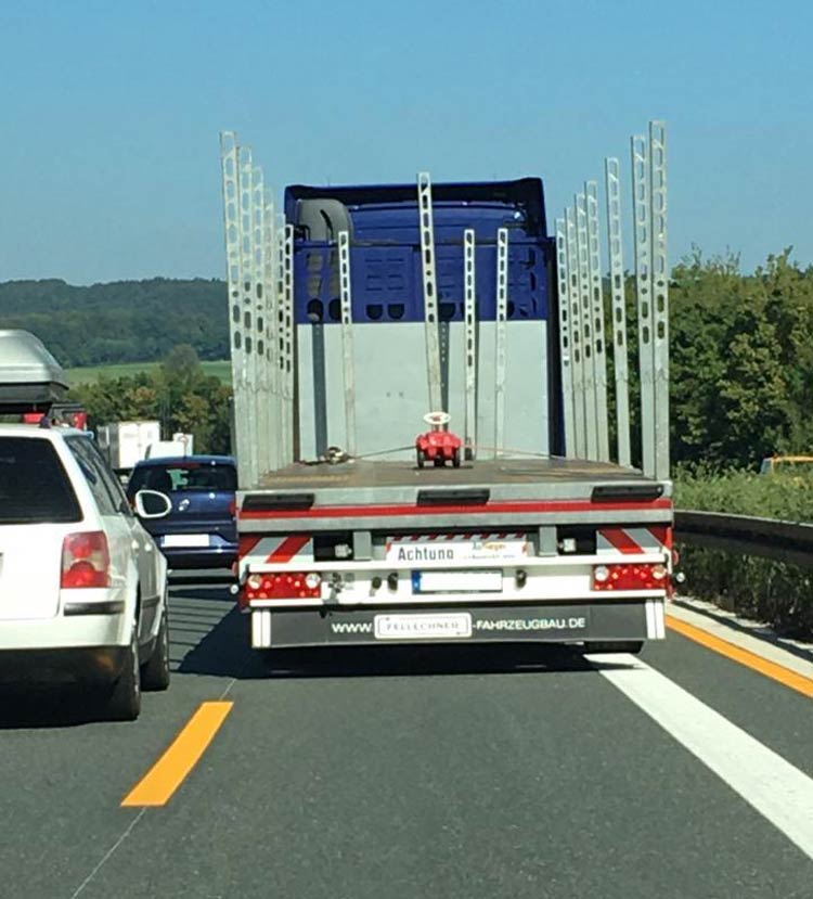 My mum spotted this heavy transport on the German Autobahn today