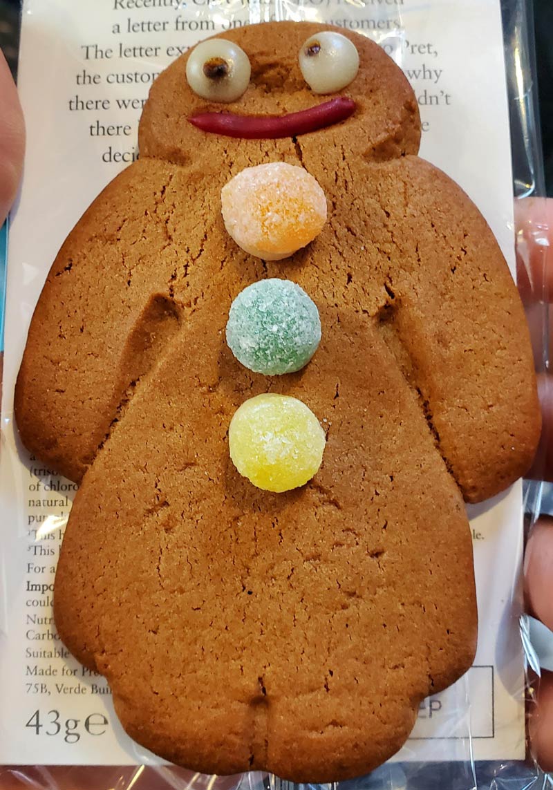 This gingerbread man I had this morning cheered me up