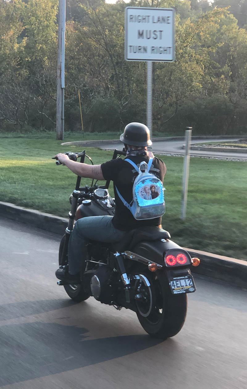 You may be cool, but are you motorcycle and frozen backpack cool?