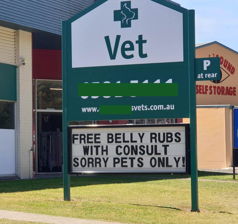 Saw this vet sign