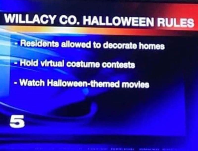 I’m so glad my County is letting us watch Halloween movies during this pandemic