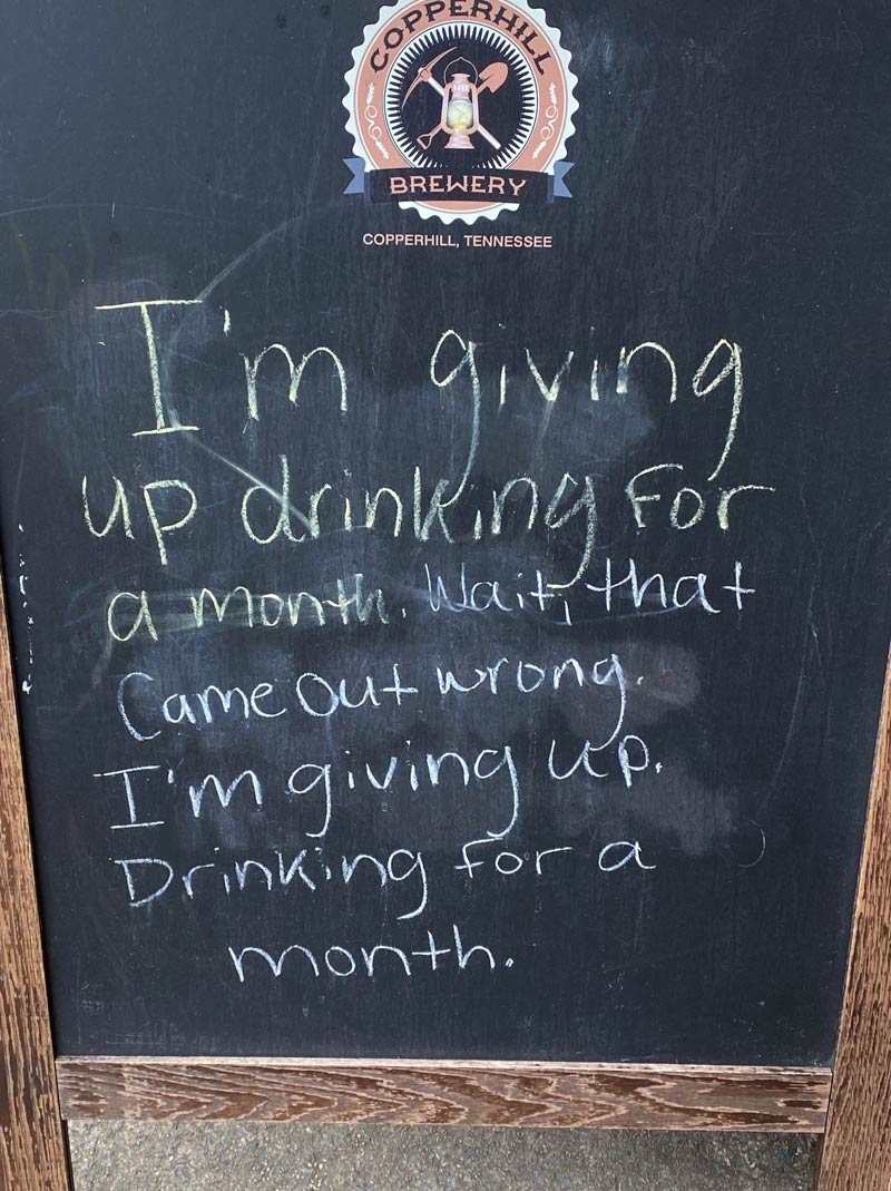 I'm giving up drinking for a month!