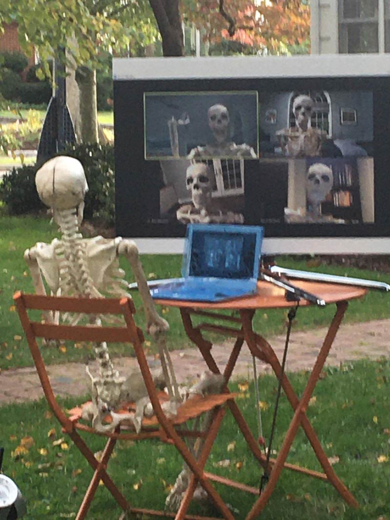 My neighbor's “Skeleton Zoom” display