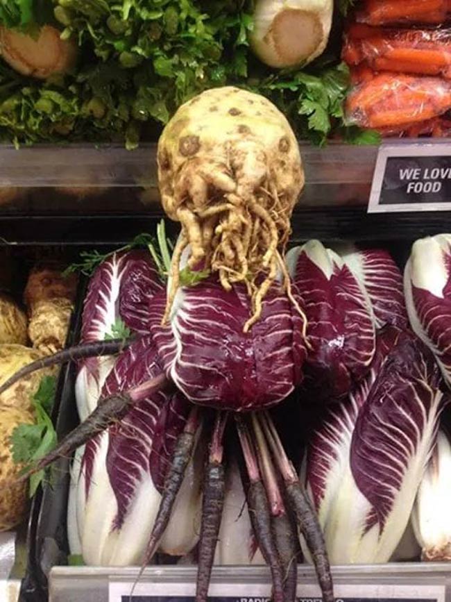 Veg monster at the grocery store