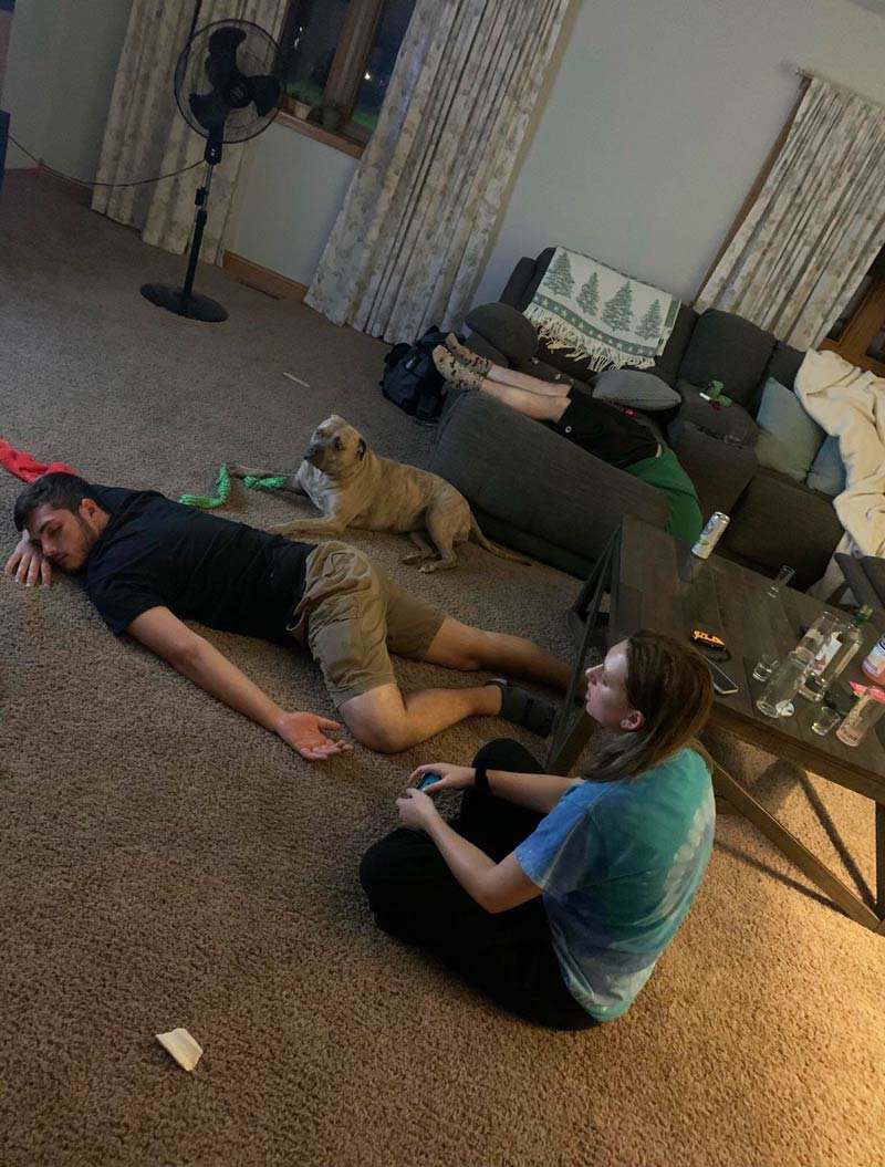 Every Saturday since quarantine I’ve played drunk Mario kart with my girlfriend and her brother. This is my favorite pic so far