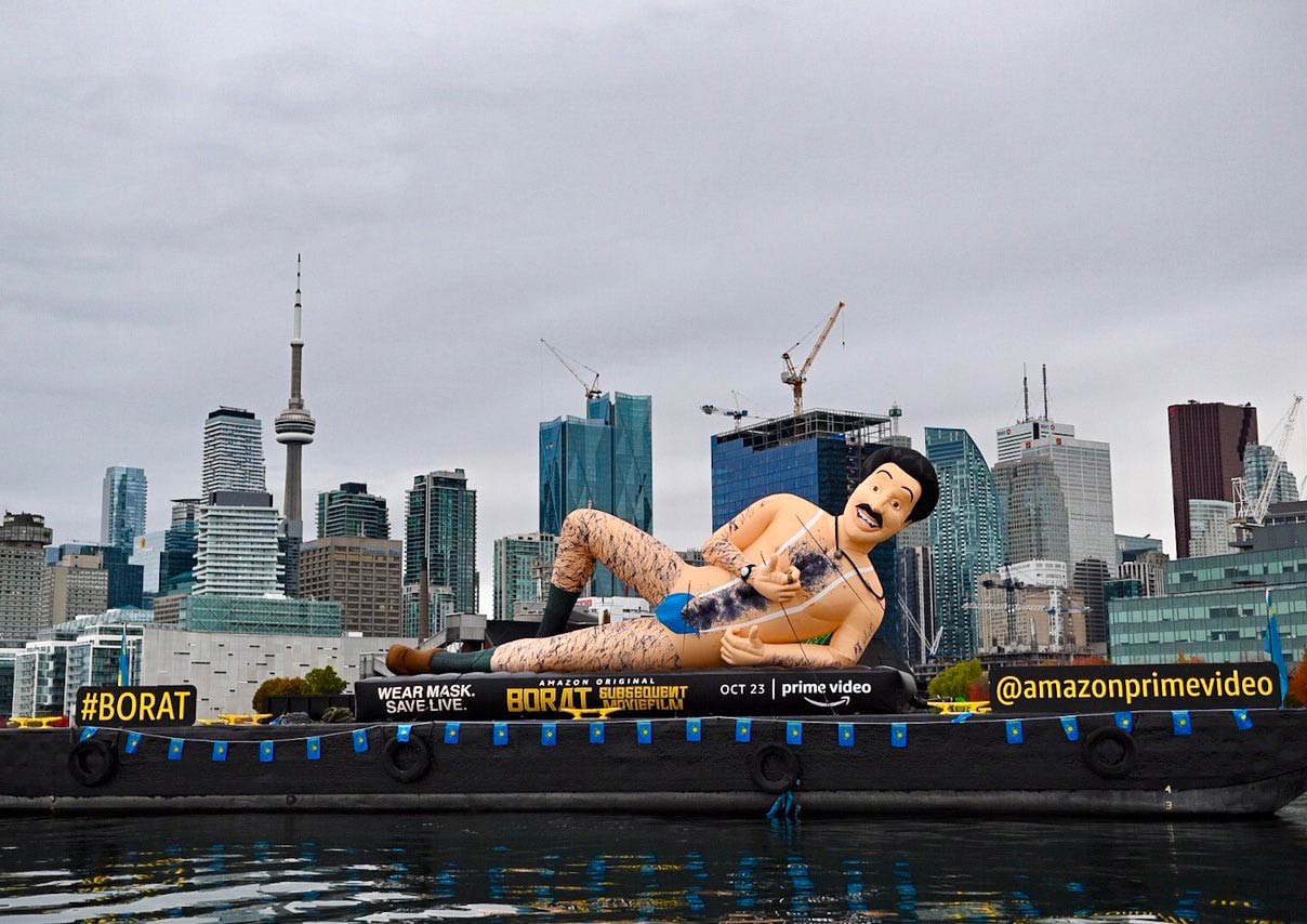 40-foot inflatable Borat in Toronto