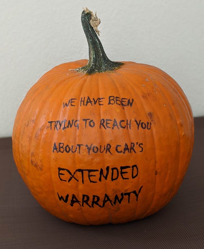 Just finished decorating our annual scary pumpkin