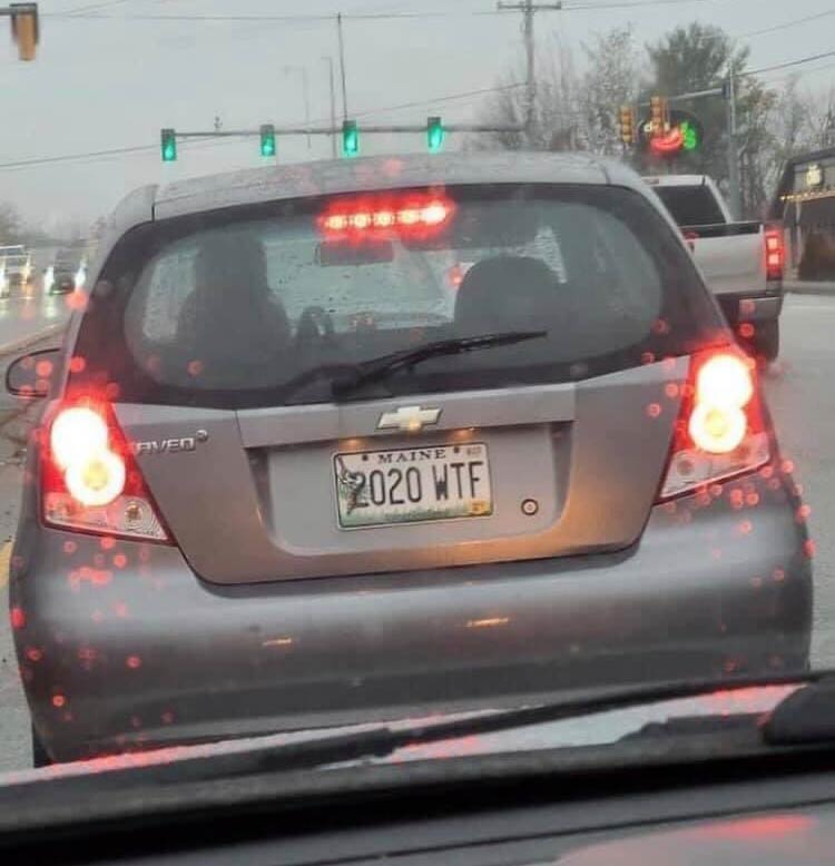 2020 WTF licence plate