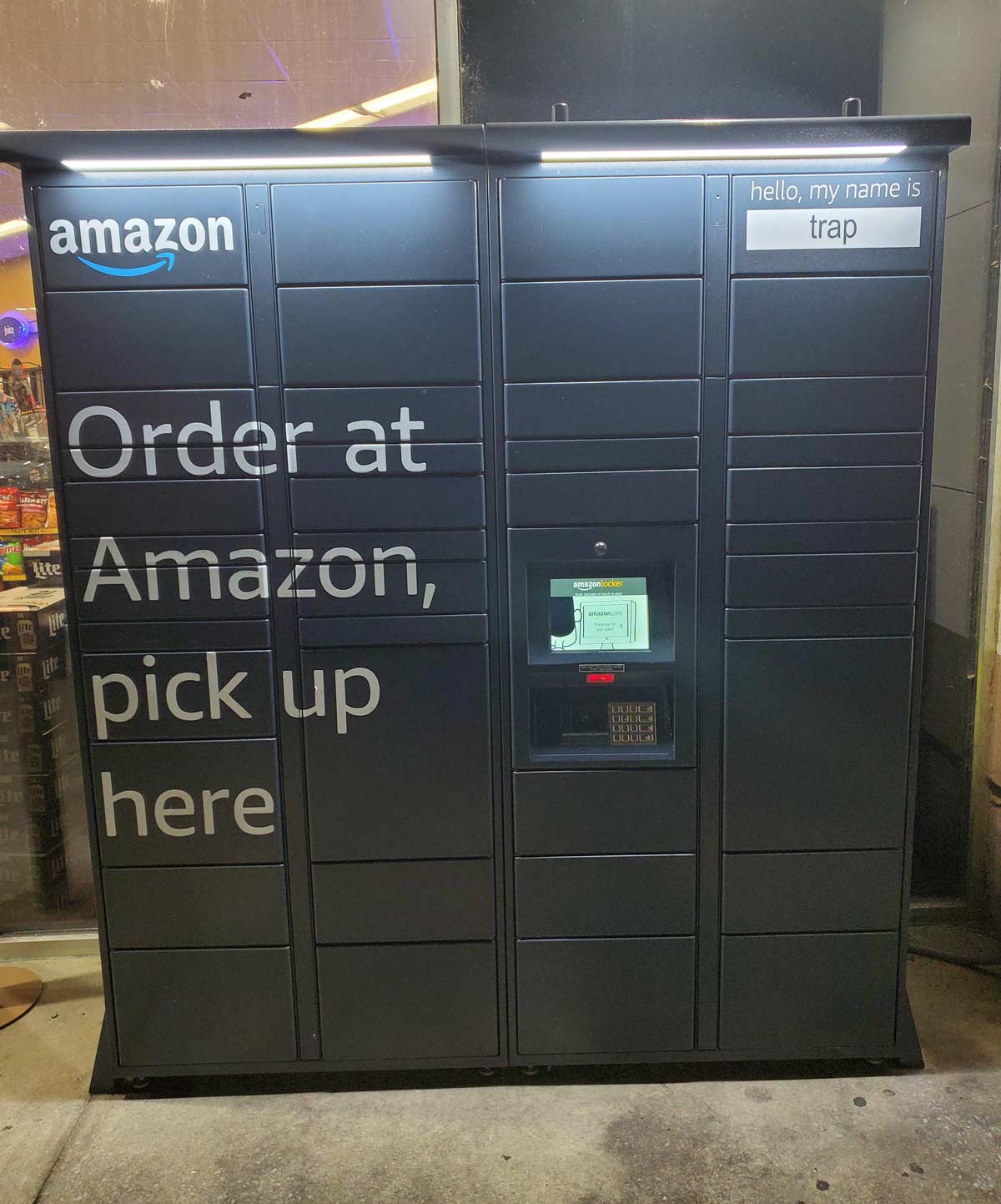 Amazon locker at the local gas station seems sketchy