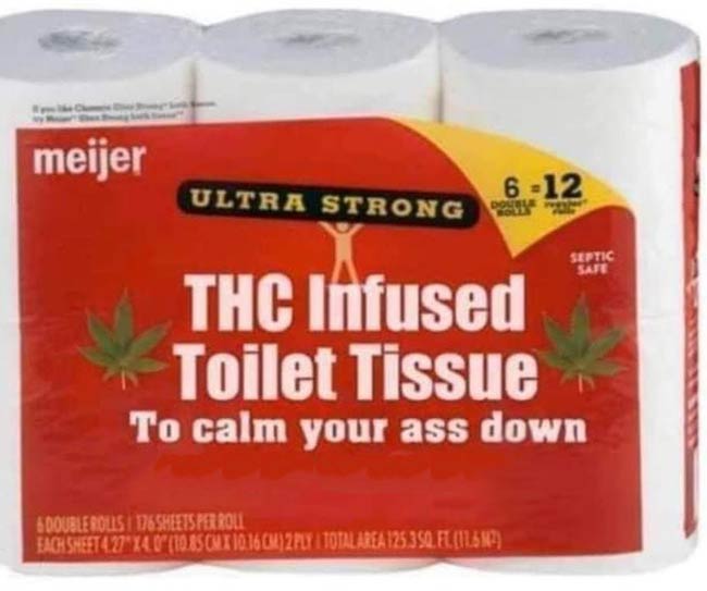 THC infused toilet paper