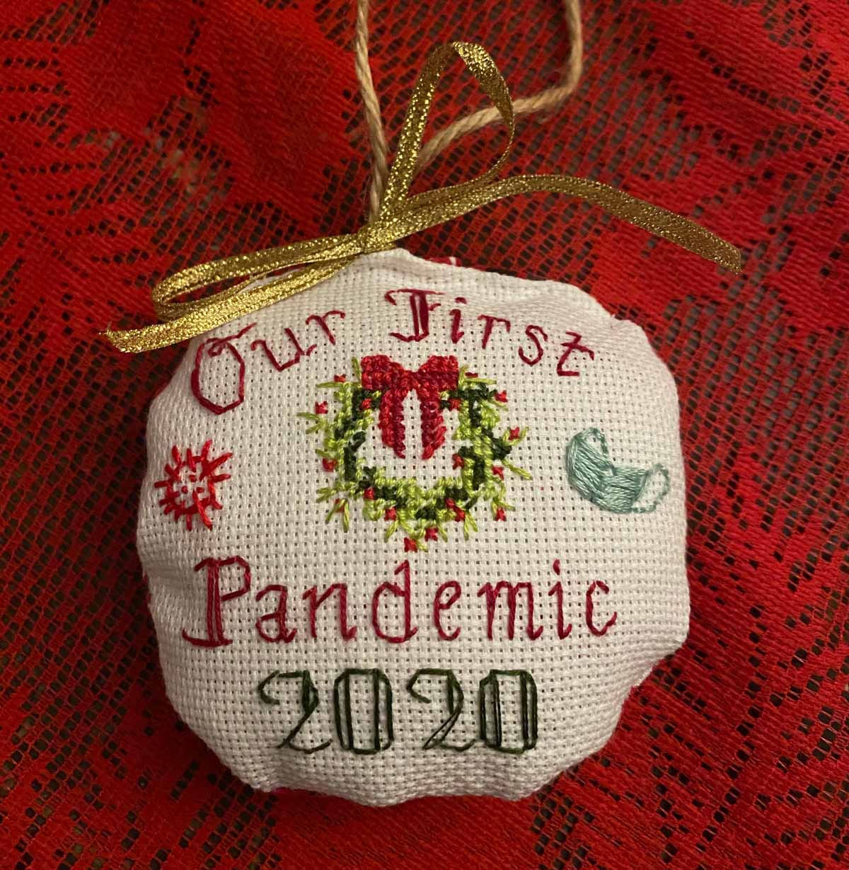 Made a commemorative ornament for my husband. We’ve survived 9 months of lockdown in a one bedroom apartment!