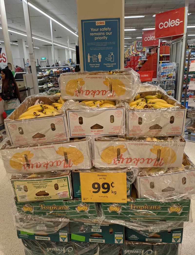 Banana prices so good, even the boxes don't believe it