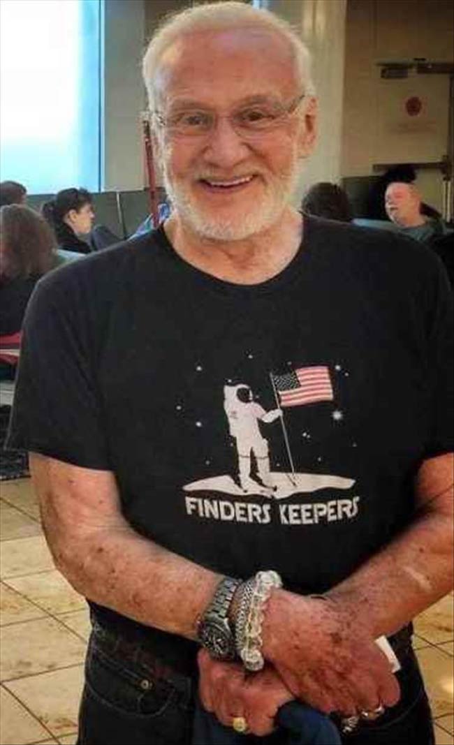 Buzz Aldrin owns the moon
