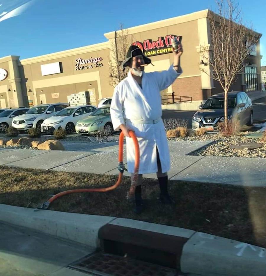 A local guy in my town dresses up as Cousin Eddie and stands on a busy corner to wave at passing cars. Legend