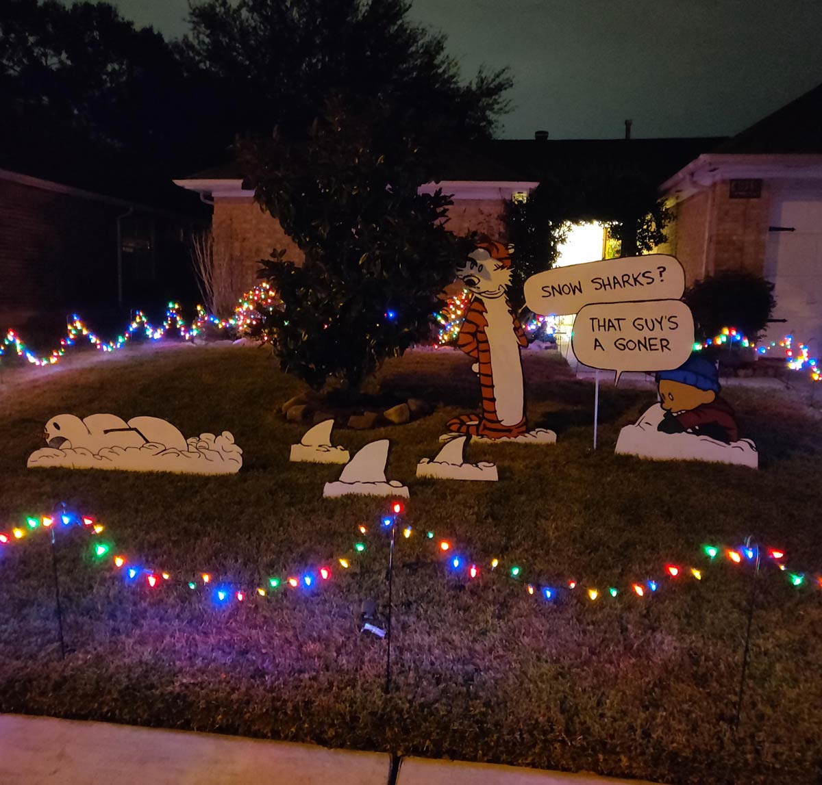 This festive yard display in my neighborhood