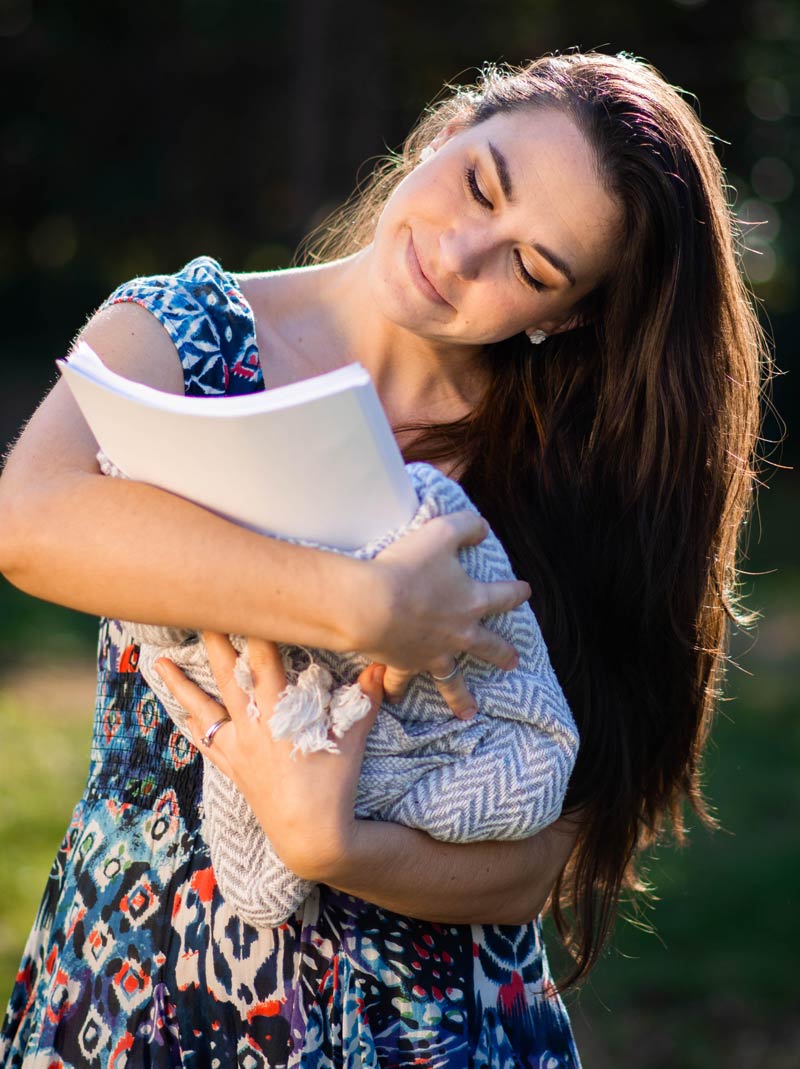 I missed the binder reveal, but here's my friend who had a newborn photoshoot with her dissertation