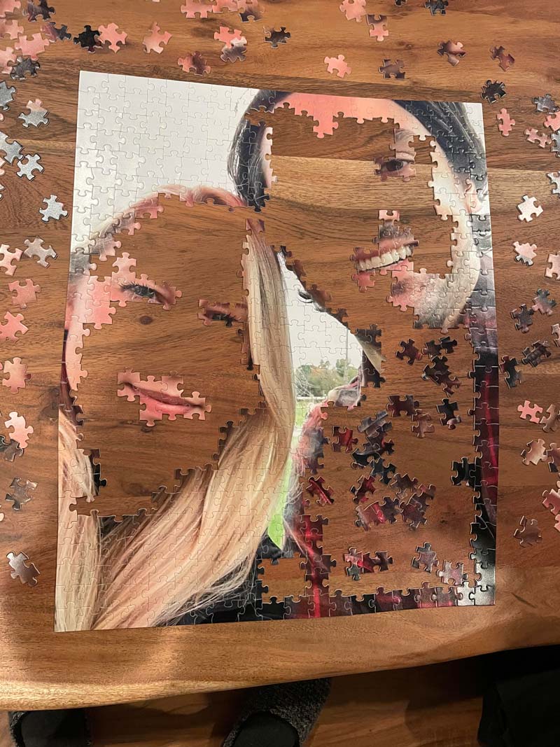 Received a photo puzzle for Christmas. Slightly terrifying