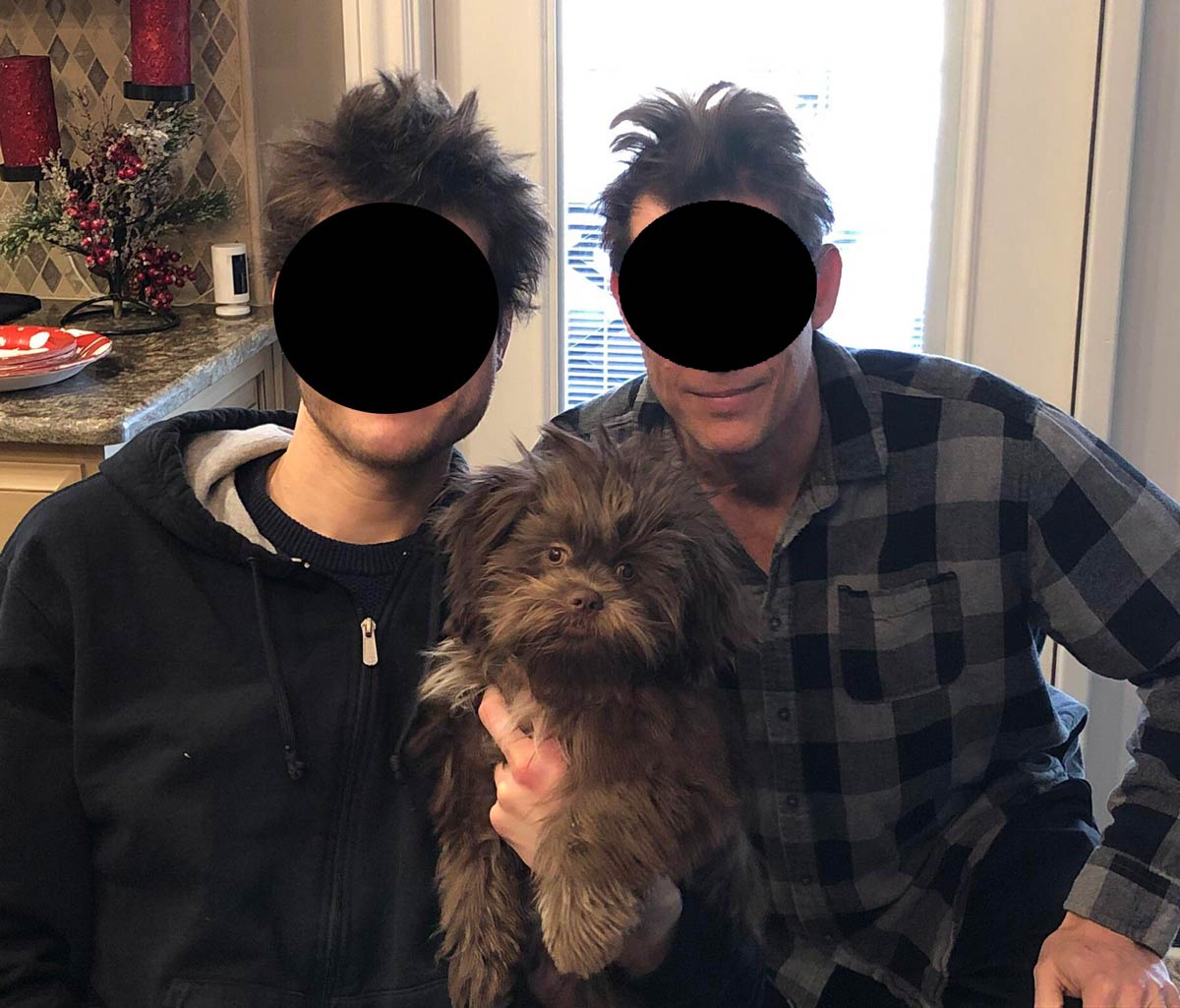 My dad, his dog, and I all share the same hair cut