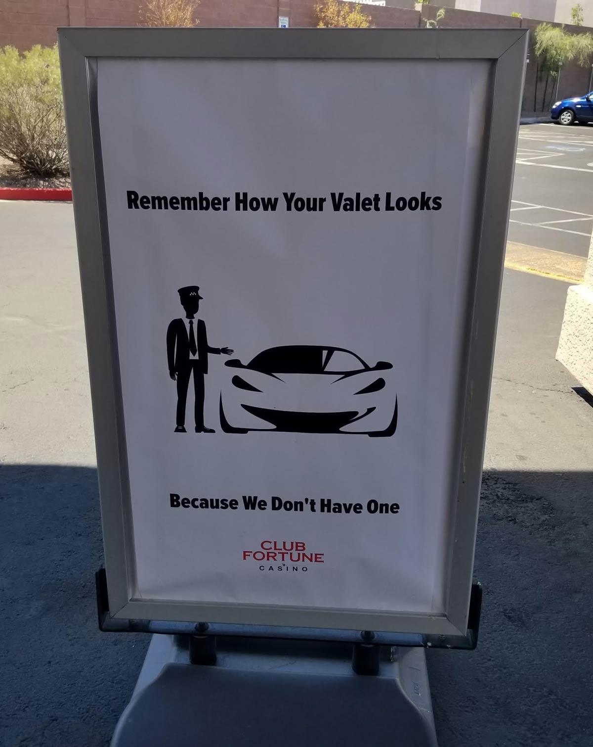 A sign outside an off strip casino in Las Vegas..