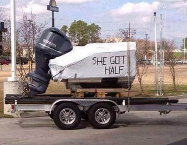 She got half..