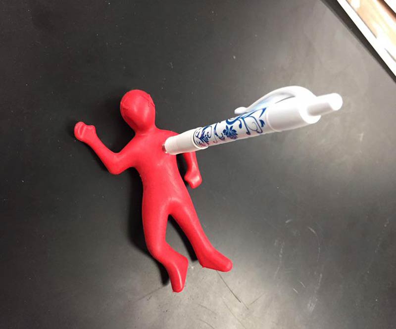This pen holder my forensics teacher has