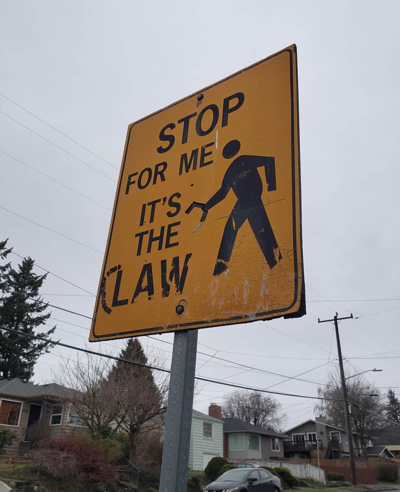 Sign I saw in west Seattle