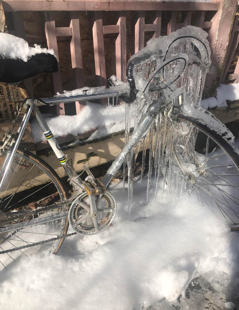 It’s an ice day for a bike ride