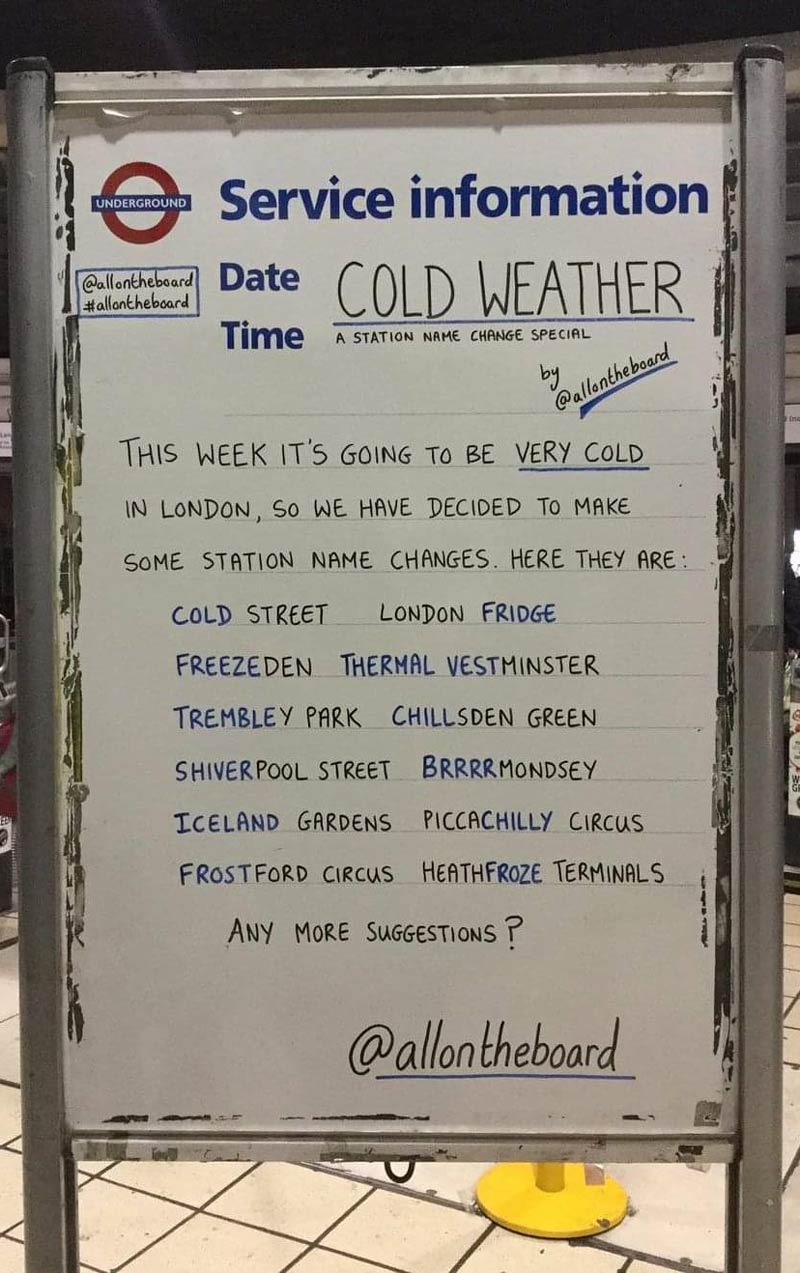 Cold Weather in London