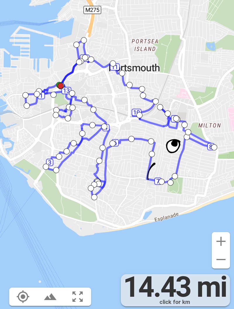 Yeah, you might call yourself a runner, but have you done the Portsmouth Unicorn? (I spent way too much time on this)