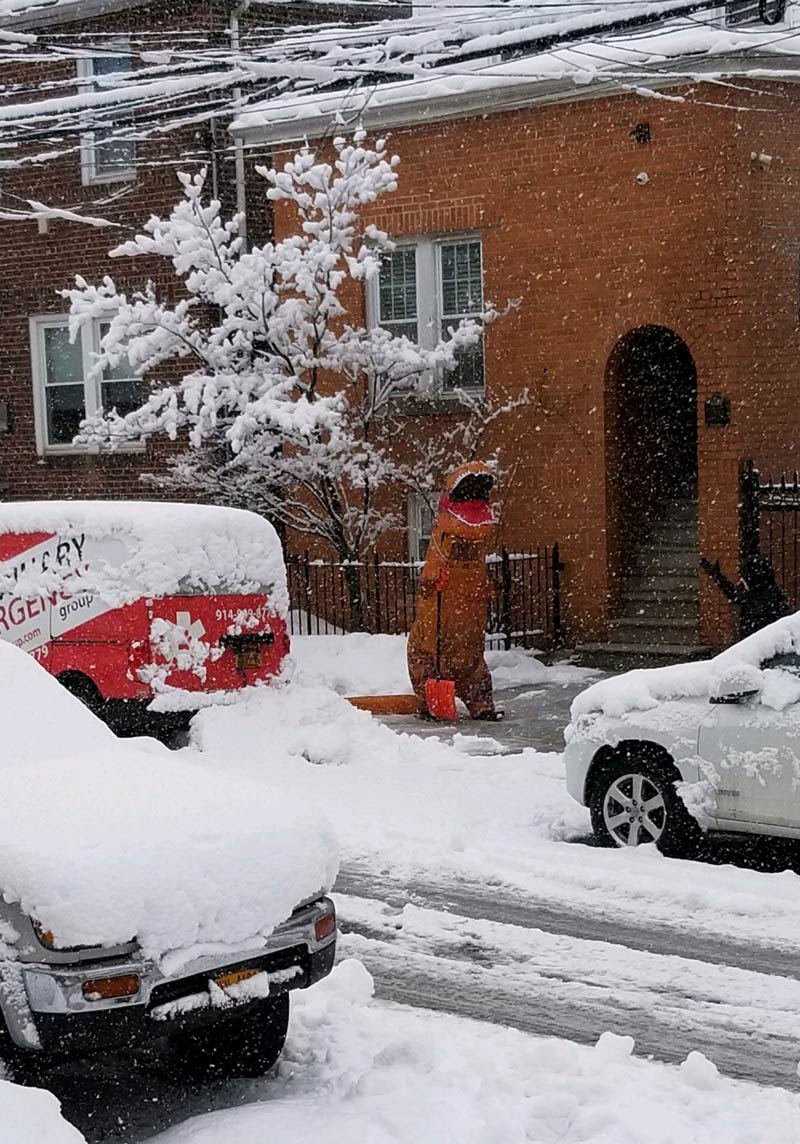 This guy shoveling across the street from me