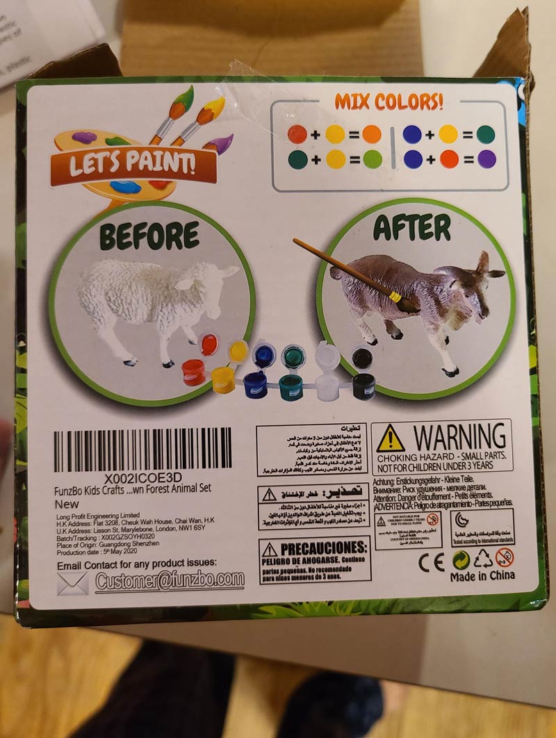 Bought my kid a animal paint set and this is my new favorite before and after picture