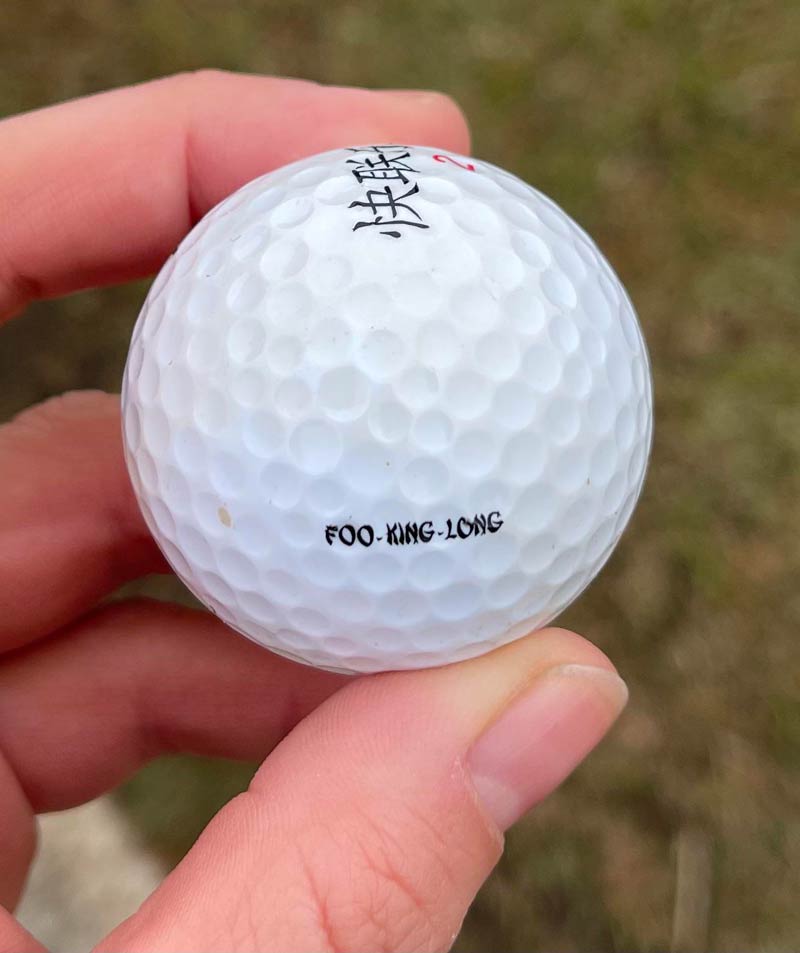 I found this ball while golfing today