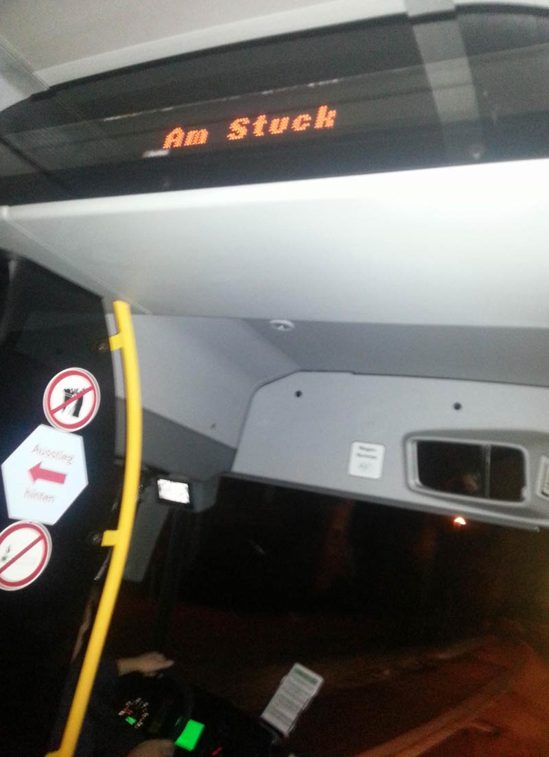 I took a bus in Germany