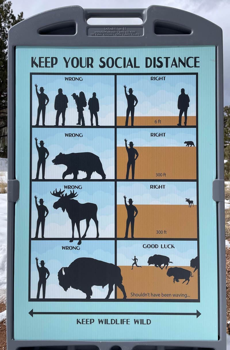National Park Social Distancing Sign
