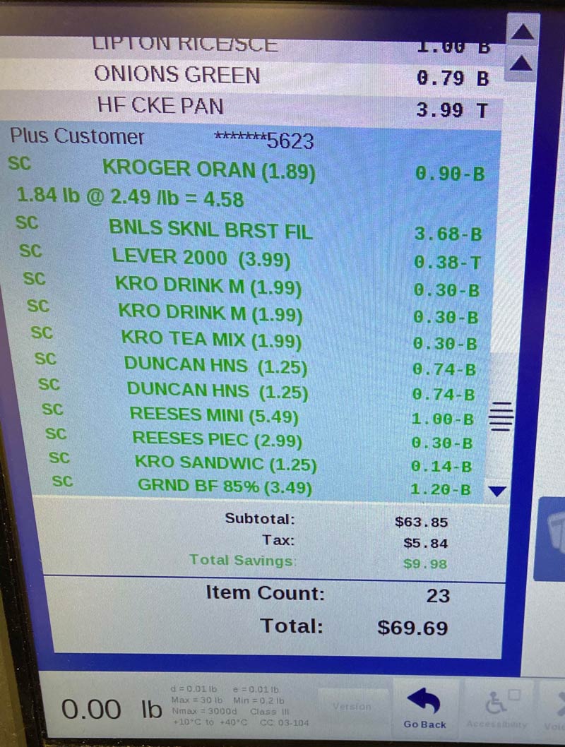 When the total came up, the cashier and I, both said "Nice"