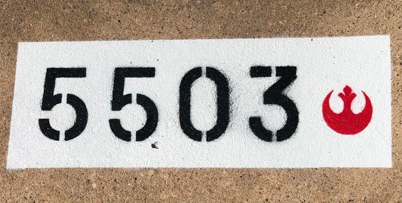 Painted the house number on our curb yesterday and today a neighbor asked me which country I was from