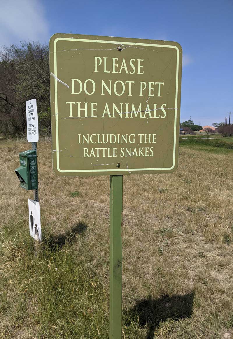 Do not pet the animals..